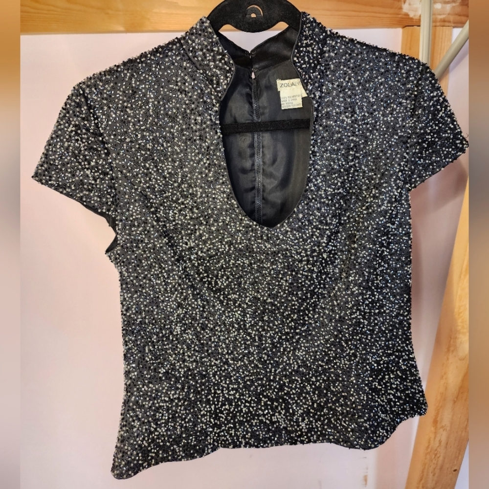 Zola Evening Beaded Top Size 8